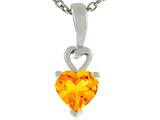 Tommaso Design™ Genuine Heart Shape Citrine Pendant