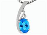 Tommaso Design™ Genuine Blue Topaz Pendant