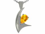 Tommaso Design™ Pear Shape 7x5mm Genuine Citrine Pendant
