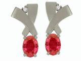Tommaso Design™ Genuine Ruby Earrings