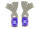 Tommaso Design™ Oval 6x4mm Genuine Tanzanite Earrings