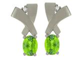 Tommaso Design™ Oval 6x4mm Genuine Peridot Earrings
