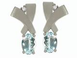 Tommaso Design™ Oval 6x4mm Genuine Aquamarine Earrings