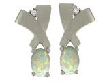 Tommaso Design™ Oval 6x4mm Genuine Opal Earrings