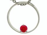 Tommaso Design™ Circle Of Love Genuine Ruby Pendant
