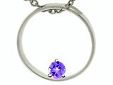 Tommaso Design™ Circle Of Love Round 4mm Genuine Tanzanite Pendant