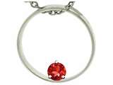 Tommaso Design™ Circle Of Love Round 4mm Genuine Garnet Pendant