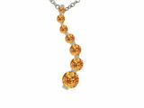 Tommaso Design™ Genuine 1inch long Citrine Journey Pendant