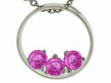 Tommaso Design™ Circle Of Love Genuine Pink Tourmaline Pendant