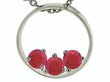Tommaso Design™ Circle Of Love Genuine Ruby Pendant