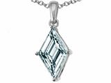 Tommaso Design™ Custom Cut Kite Shape Genuine Aquamarine Pendant