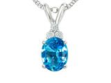 Tommaso Design™ Genuine Blue Topaz Pendant