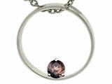 Tommaso Design™ Circle Of Love Genuine Smoky Quartz Pendant