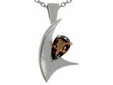 Tommaso Design™ Pear Shape 7x5mm Genuine Smoky Quartz Pendant