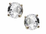 Tommaso Design™ Round 6 mm Genuine White Topaz Earrings Studs