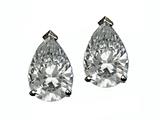 Tommaso Design™ Pear Shape 8x6mm Genuine White Topaz Earrings