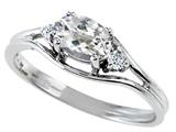 Tommaso Design™ Genuine White Topaz Ring