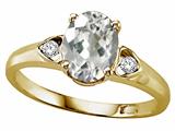 Tommaso Design™ Genuine White Topaz Ring