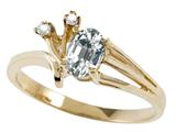 Tommaso Design™ Genuine White Topaz and Diamond Ring
