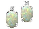 Tommaso Design™ Oval 8x6mm Genuine Opal Earrings