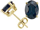 Tommaso Design™ Genuine Oval 7x5mm Sapphire Earring Studs