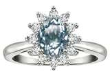 Tommaso Design™ Genuine Aquamarine Ring