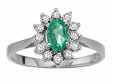 Tommaso Design™ Genuine Emerald Ring