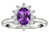 Tommaso Design™ Genuine Amethyst Ring