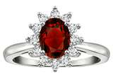 Tommaso Design™ Genuine Garnet Ring