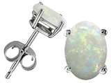 Tommaso Design™ Oval 8x6 mm Genuine Opal Earrings