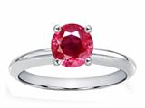 Tommaso Design™ Round 7mm Created Ruby Solitaire Engagement Ring