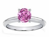Genuine Pink Sapphire Solitaire Engagement Ring