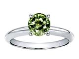 Tommaso Design™ Simulated Green Sapphire Round 7mm Solitaire Engagement Ring