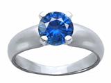 Tommaso Design™ Genuine Round Sapphire Ring