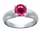 Tommaso Design™ Round Genuine Ruby Ring