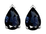 Tommaso Design™ 8x6mm Pear Shape Genuine Sapphire Earring Studs