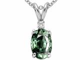 Tommaso Design™ Genuine Green Sapphire Pendant