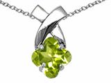 Tommaso Design™ Clover Cut 7mm Genuine Peridot Pendant