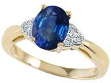 Tommaso Design™ Genuine Sapphire and Diamond Ring