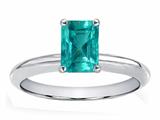 Tommaso Design™ Genuine Emerald Cut Colombian Emerald Engagement Ring