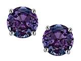 Tommaso Design™ Round 6mm Simulated Alexandrite Earring Studs