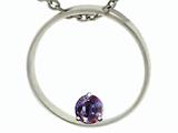 Tommaso Design™ Circle Of Love Simulated Alexandrite Pendant