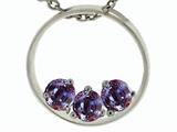 Tommaso Design™ Circle Of Love Simulated Alexandrite Pendant