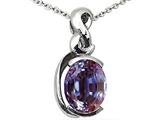 Tommaso Design™ Oval 9x7mm Simulated Alexandrite Pendant