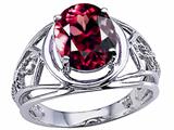 Tommaso Design™ Oval 10x8 mm Genuine Large Garnet Ring