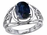 Tommaso Design™ Genuine Large Oval Sapphire Ring.
