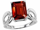 Tommaso Design™ Large Emerald Cut Genuine Garnet Ring.