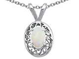 Tommaso Design™ Oval 5x3mm Genuine Opal Pendant