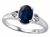 Tommaso Design™ Genuine Sapphire and Diamond Ring
