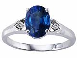 Tommaso Design™ Genuine Sapphire and Diamond Ring